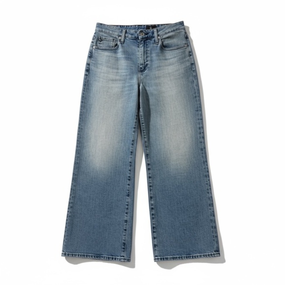 AG Etta High Waisted Wide Leg Crop Jeans - Picture 1 of 7